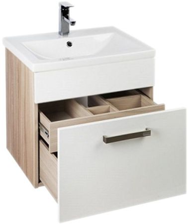Тумба с раковиной Iddis Mirro 60 подвесная Белая Светлое дерево, артикул MIR60W0i95K