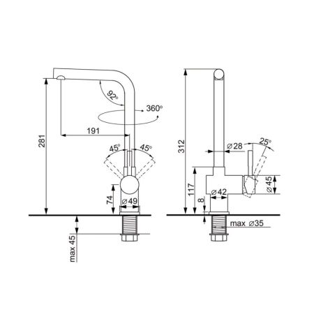 Смеситель для кухни Ulgran  UQ-022-03, десерт