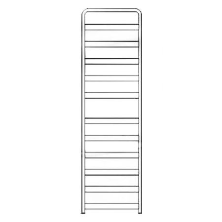 Водяной полотенцесушитель Grota Solido 527х1800 Хром, артикул 