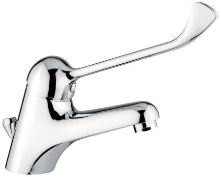 Emmevi Ambra, смеситель с длинным рычагом и донным клапаном для раковины, цвет хром, артикул 9003/LC/CR