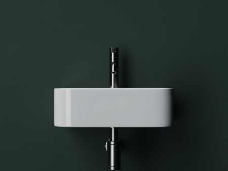 Умывальник Аура (Aura) с 1 отверстием для смесителя, без перелива 430x390x135мм, артикул CN2005