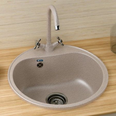 Смеситель для кухни Ulgran U-012-302, песочный, артикул U-012-302