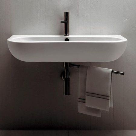 AZZURRA NUVOLA Раковина с 1 отв под смеситель 90х45см, цвет белый