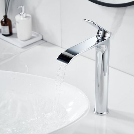 Смеситель для раковины высокий Shevanik S4111, хром