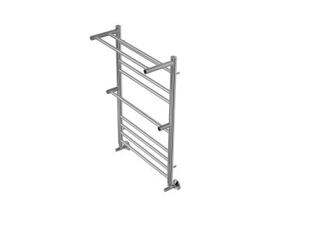 Полотенцесушитель водяной Aquatek (Акватек) Альфа П10 500х800 мм, с полкой, подключение нижнее/диагональное, сверхпрочная пищевая нержавеющая сталь AISI 304L, гарантия 10 лет, артикул AQ RRP1080CH