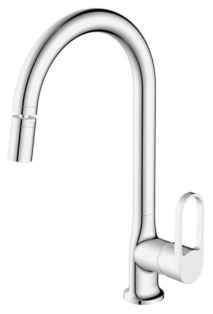 Смеситель Harbor для кухни с аэратором на шарнире, R-излив, артикул: HR519AR, артикул HR519AR