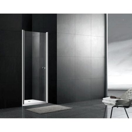Душевая дверь в нишу Gemy New Rockcoco 100х190 профиль Хром стекло прозрачное, артикул S03190C