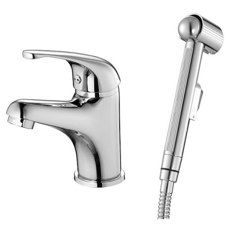 Смеситель для раковины Milardo Davis DAVSB00M08 с гигиеническим душем Хром