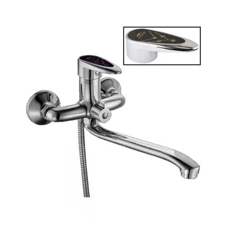 Смеситель для ванны FASHUN A2250BLACK, хром/черный