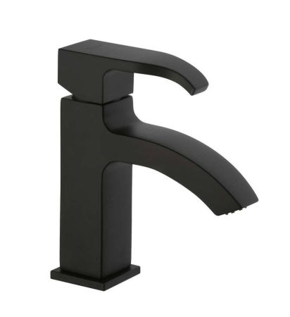 Emmevi Niagara, однорычажный смеситель для раковины с донным клапаном, цвет черный матовый, артикул 74003/NEO