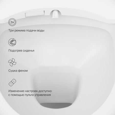 C8F1702SC Func подвесной унитаз FlashClean c эл крышкой-биде со скрытой подводкой