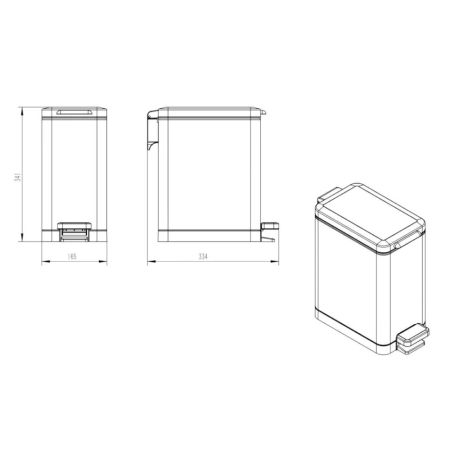 Ведро с микролифтом JAVA S-887-10Y, 10 литров, артикул S-887-10Y
