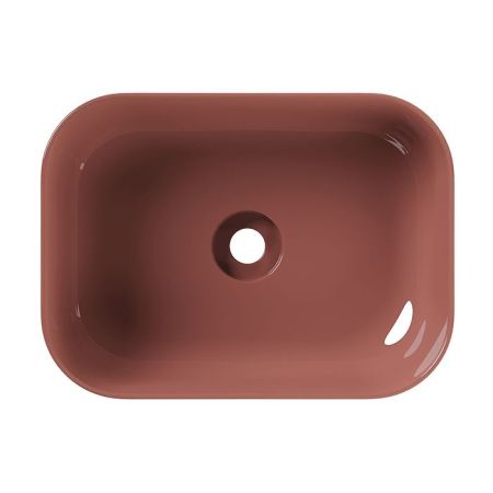 Alice Unica Раковина 50x37хВ16,5, накладная, без отверстия под смеситель, табаско глянцевый