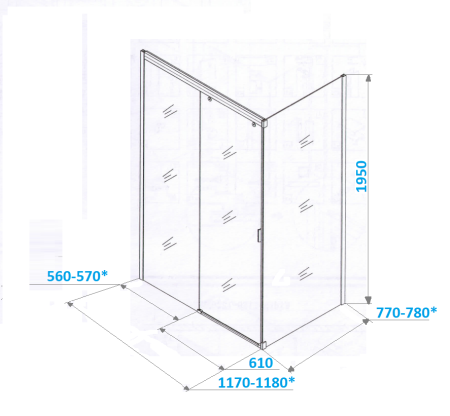 Ограждение MARBELLA 120B R душевое Cerutti SPA без поддона (80x120x190)