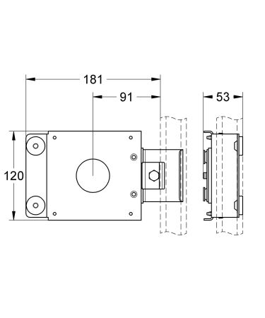 Кронштейн для боковых душей GROHE Rapid Pro (39066000), артикул 39066000