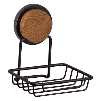 Мыльница FIXSEN MAGIC WOOD FX-46009, черный/коричневый