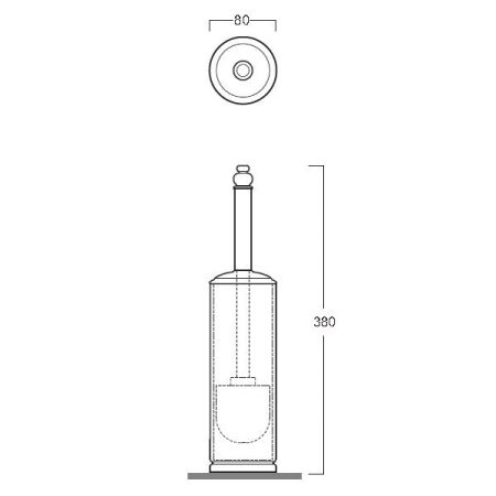 SIMAS Accessori Ершик,цвет хром, артикул 260208cr