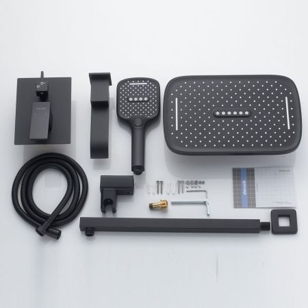 Душевая система встраиваемая Shevanik S4035H, черный