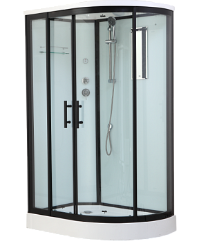 Душевая кабина Timo Standart T-6602 B L 120x85 профиль Черный стекло прозрачное
