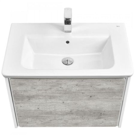 Тумба под раковину ROCA RONDA 67,7 ZRU9303003 (подвесная, белый матовый/бетон), шт, артикул ZRU9303003