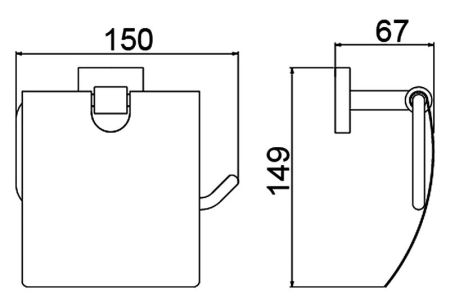 Держатель туалетной бумаги Timo Selene 12042/03 с крышкой Черный, артикул 12042/03