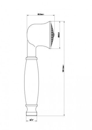 Ручной душ CEZARES CZR-D1FC2, артикул CZR-D1FC2-01-M