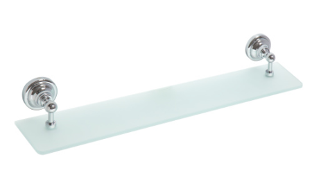 Полка Retro стеклянная  600x87x120мм, хром, артикул 144302242