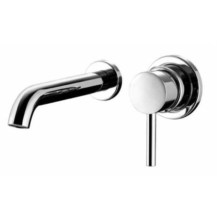 Bossini Oki Смеситель настенный встраиваемый с изливом 216 мм, с встроенной частью, цвет: хром, артикул Z005302.030