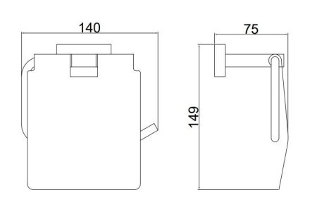 Держатель для туалетной бумаги BELZ B90303, черный, артикул B90303