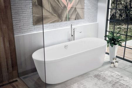 Акриловая ванна CEZARES METAURO-Central-180-80-40-W-MATT, 180x80x40, артикул METAURO-Central-180-80-40-W-MATT