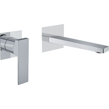 Fiore Kube, встраиваемый в стену однорычажный смеситель для раковины, цвет хром