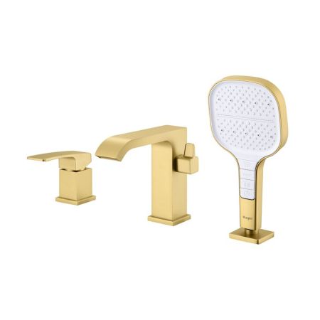 Смеситель на борт ванны Raglo R02.31.03, золотой сатин