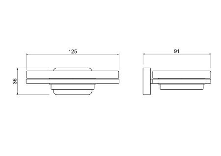 Мыльница AQUATEK, матовый черный AQ4303MB ЛИБРА