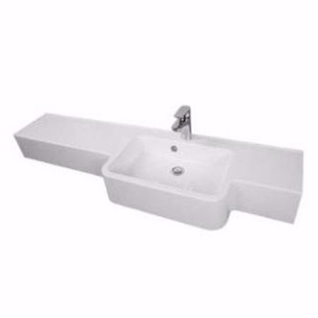 Раковина-столешница Акватон Hotel B 150 Белая L, артикул 1A709431PI01L