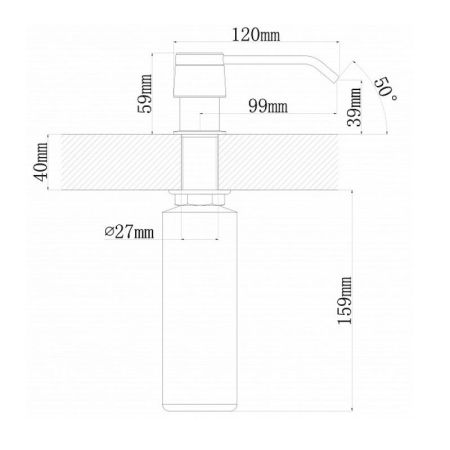 Дозатор для кухонной мойки Florentina РОНДО 703.727.0000.306, капучино, артикул 703.727.0000.306