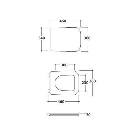 GLOBO Stone Сиденье для унитазов 52см STS05/ST002, цвет черный матовый (микролифт)
