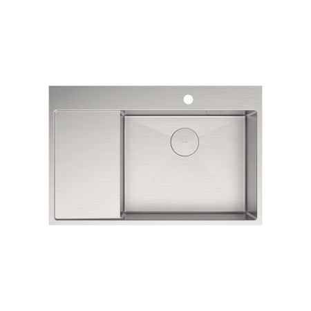 Кухонная мойка Lemark KEZADRA 780P прямоугольная с крылом из нержавеющей стали  (чаша СПРАВА) цвет: сталь (9937153), артикул 9937153