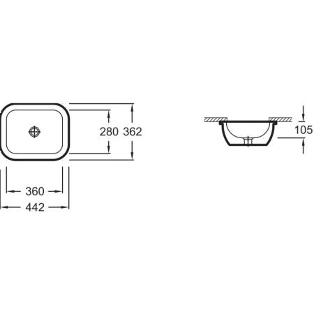 Раковина Jacob Delafon Vox 44 EYC002-00 Белый Раковина Jacob Delafon Vox 44 EYC002-00 Белый