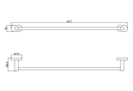 Полотенцедержатель BELZ B90501, вороненая сталь, артикул B90501