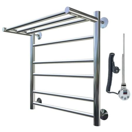 Электрический полотенцесушитель Тругор Аспект 3 элТЭН 60x40 с полкой Хром, артикул Аспект3/элТЭН6040П