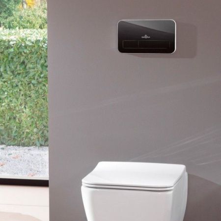 Клавиша смыва Villeroy&Boch ViConnect 922400 Серая глянцевая Клавиша смыва Villeroy&Boch ViConnect 922400 Серая глянцевая