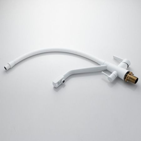 Смеситель для кухни с подключением фильтра Shevanik S968C, белый, артикул S968C