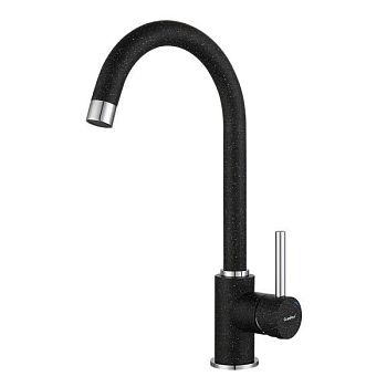 Смеситель для кухни GranFest 3650, черный
