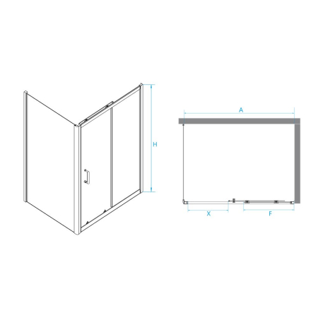 Душевой уголок RGW PA-74B (PA-14B + Z-050-2B) (1700x1200, Прозрачное), артикул 410874172-14