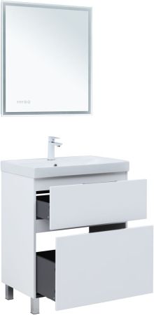 Тумба под раковину Aquanet Алвита New 70 напольная, белый матовый, артикул 00344133