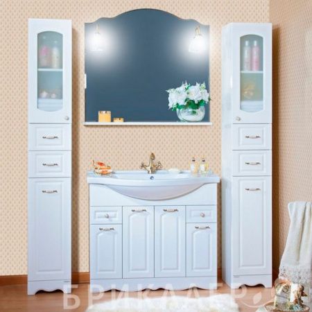 Зеркало Бриклаер Анна 100 с подсветкой Белое