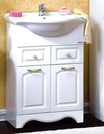 Комплект мебели для ванной Бриклаер АННА 60L, белый, артикул АННА 60L