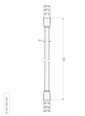 Душевой шланг гибкий  CEZARES CZR-FMD, артикул CZR-FMD-150-NOP