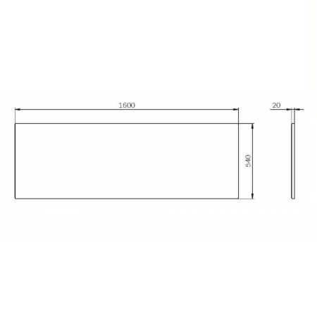 W84A-160-070W-P Func панель фронтальная для ванны 160х70