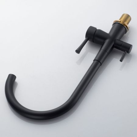 Смеситель для кухни с подключением фильтра Shevanik S428H, черный, артикул S428H